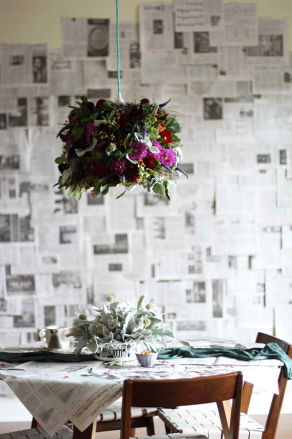 Fresh Flower Pendant Light DIY