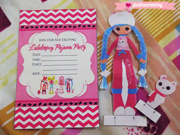 Lalaloopsy Pajama Party Invitation and Paperdolls