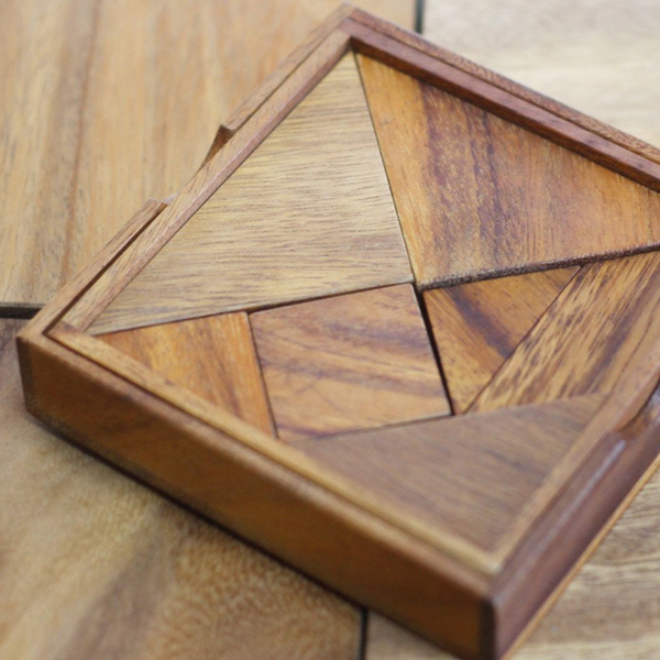 Tangram wooden puzzle