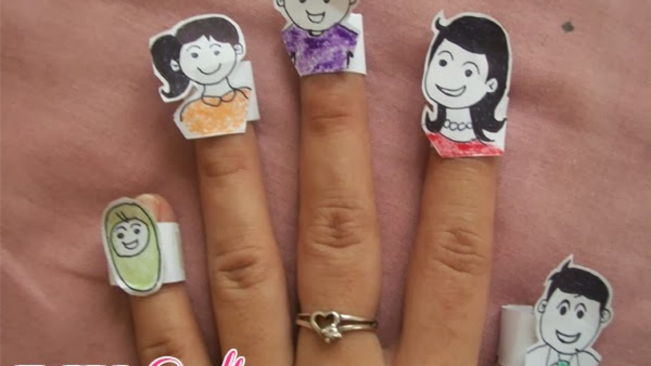 family finger puppets paper